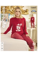 AYDOĞAN 240573 BAYAN THERMAL PATLI UZUN KOL PİJAMA TAKIM