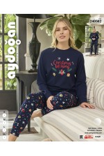 AYDOĞAN 240582 BAYAN PAMUKLU UZUN KOL BİSİKLET PİJAMA TAKIM