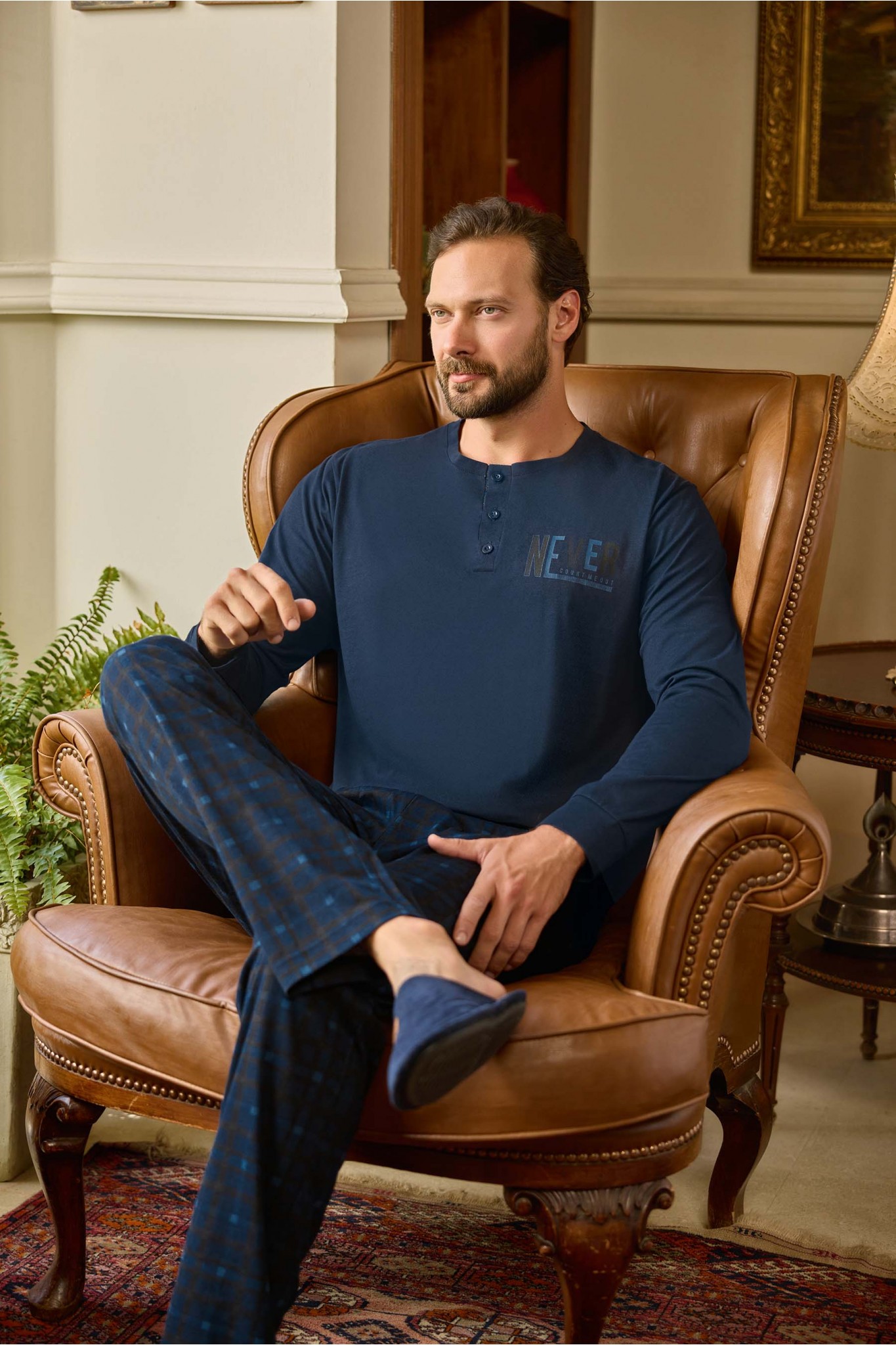 Aydoğan 240796 Erkek Süprem Patlı Uzun Kollu Pijama Takım