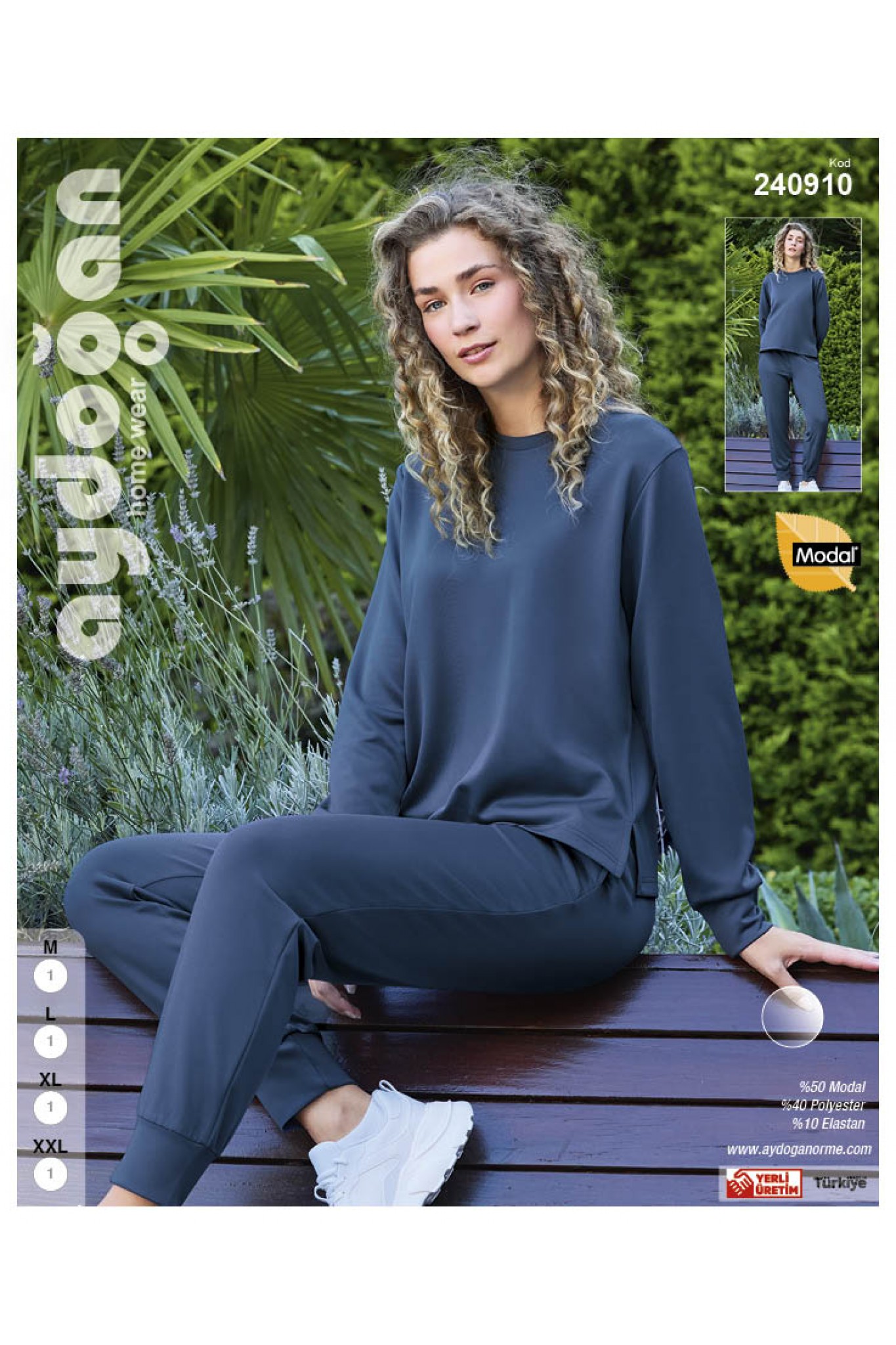 Aydoğan 240910 Kadın Cupra Bisiklet Yaka Uzun Kollu Eşofman Takımı