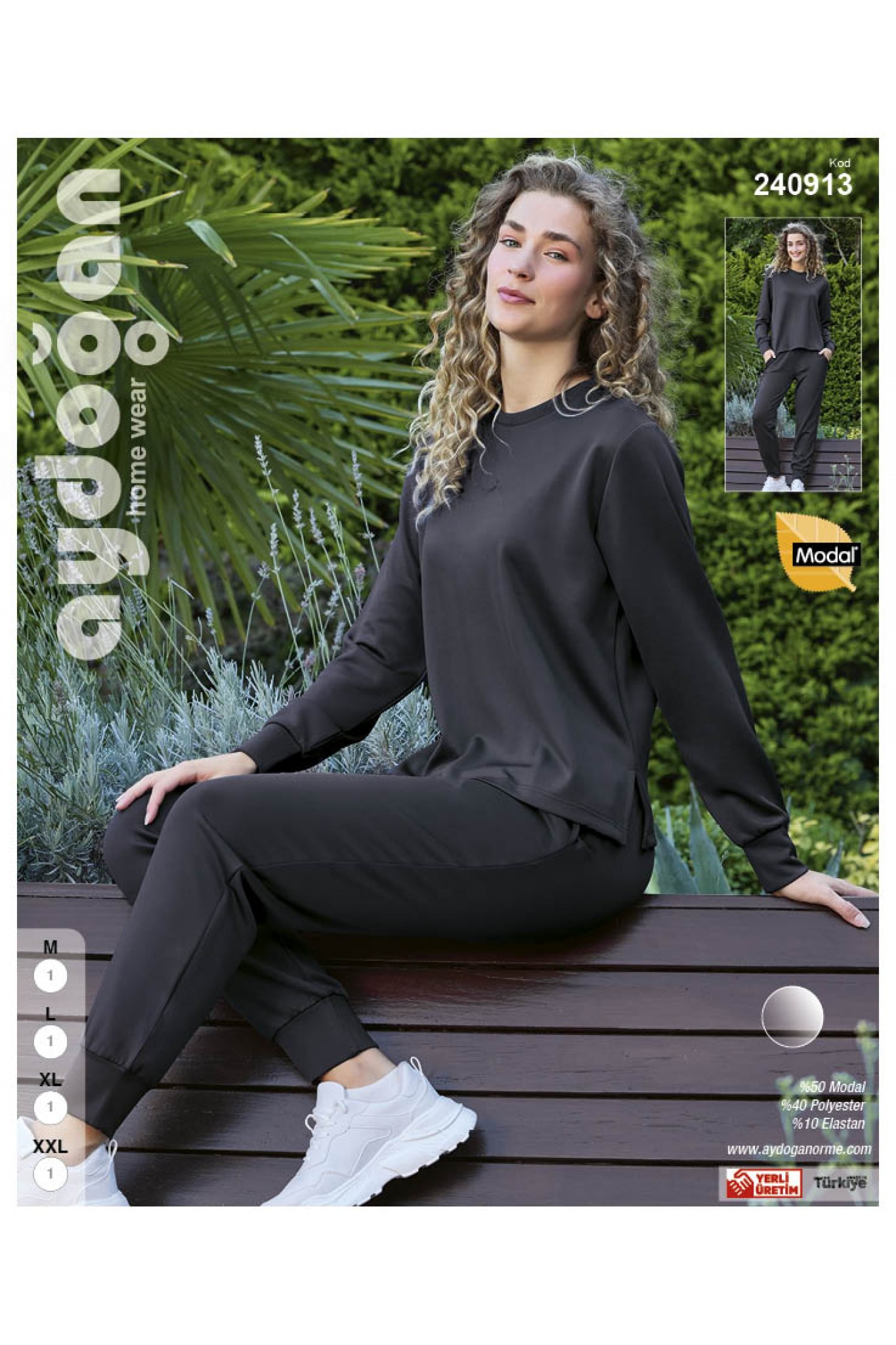 Aydoğan 240913 Kadın Cupra Bisiklet Yaka Uzun Kollu Eşofman Takımı