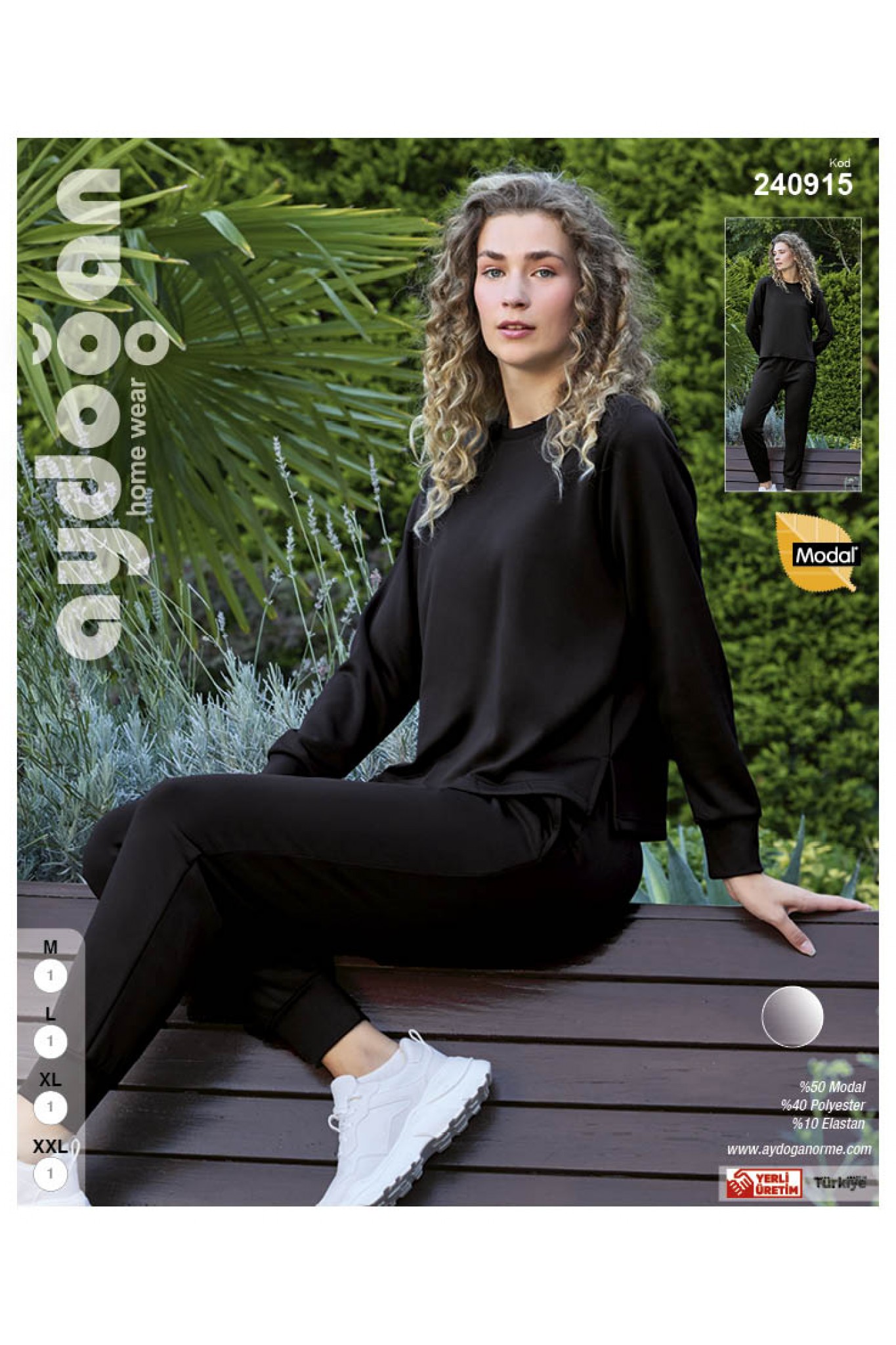 Aydoğan 240915 Kadın Cupra Bisiklet Yaka Uzun Kollu Eşofman Takımı