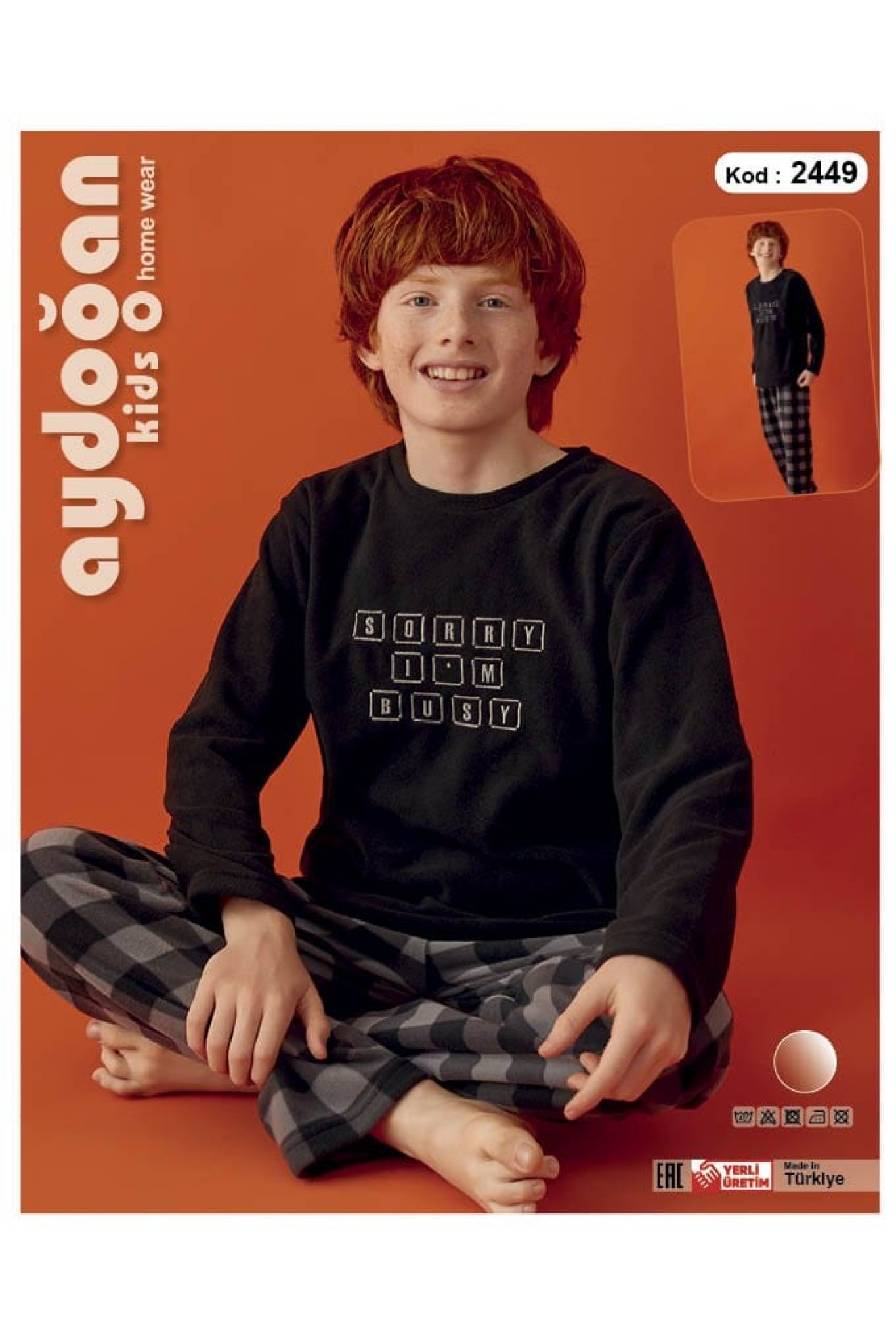 Aydoğan 2449 Erkek Garson Polar Pijama Takım