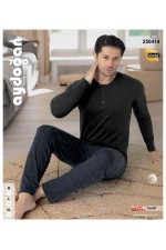 AYDOĞAN 250414  ERKEK MODAL U.KOL PİJAMA TAKIM