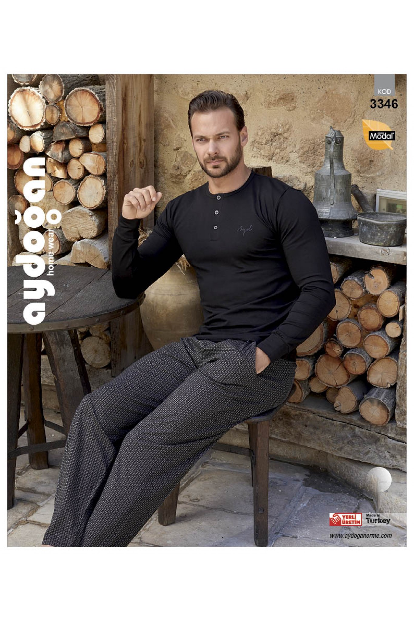 Aydoğan 3346 Modal Erkek Uzun Kollu Pijama Takım
