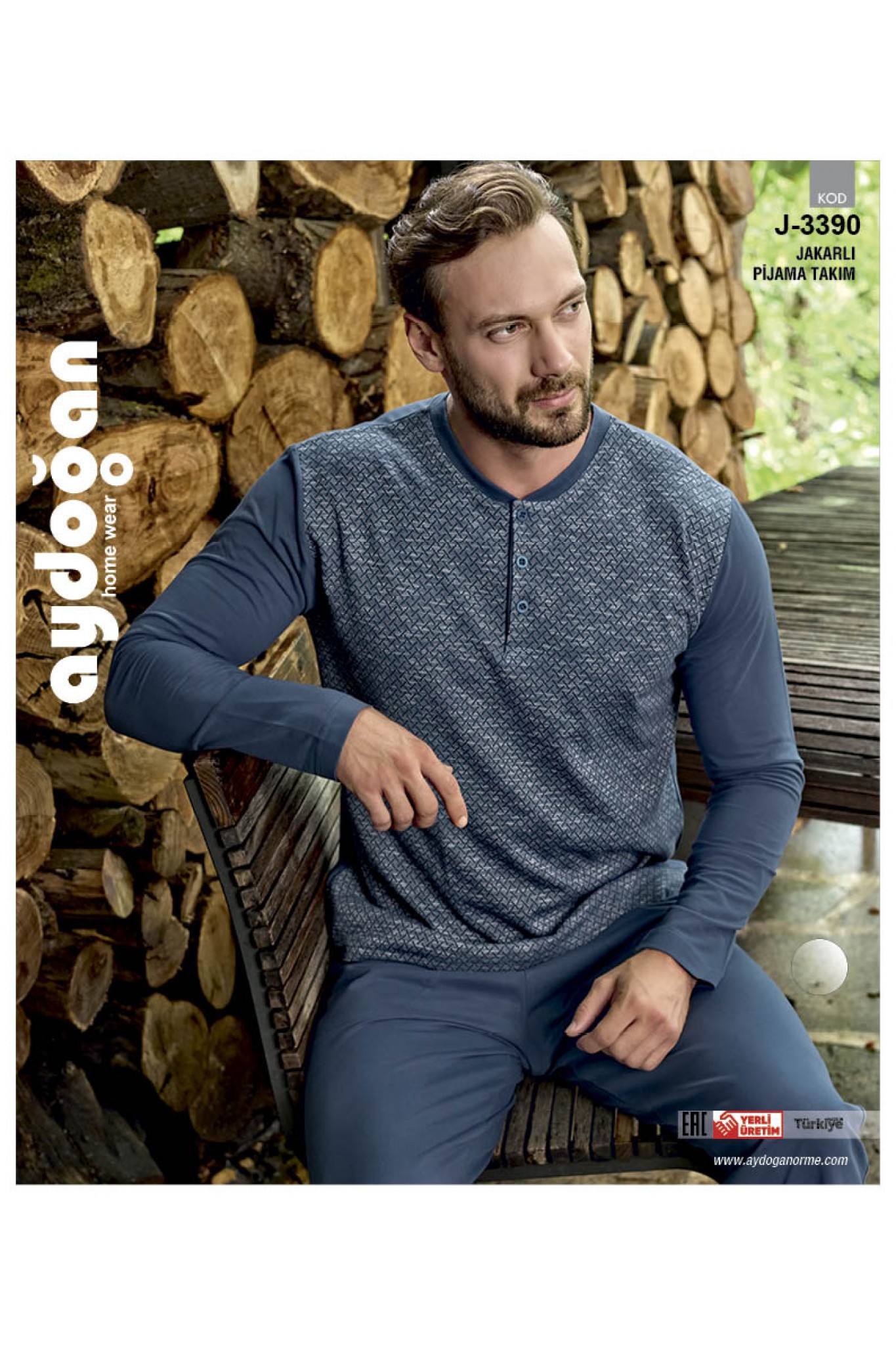 Aydoğan 3390 Erkek Jakarlı Pijama Takım
