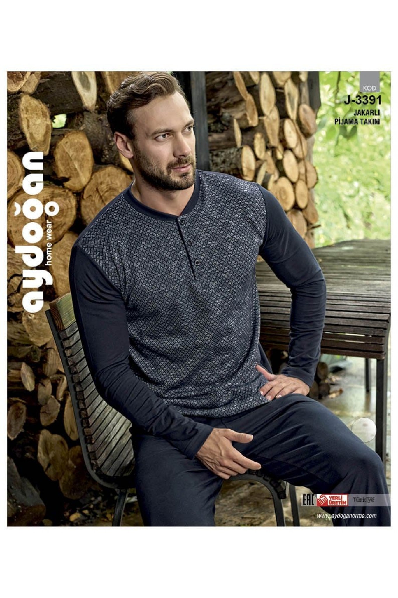 Aydoğan 3391 Erkek Jakarlı Pijama Takım