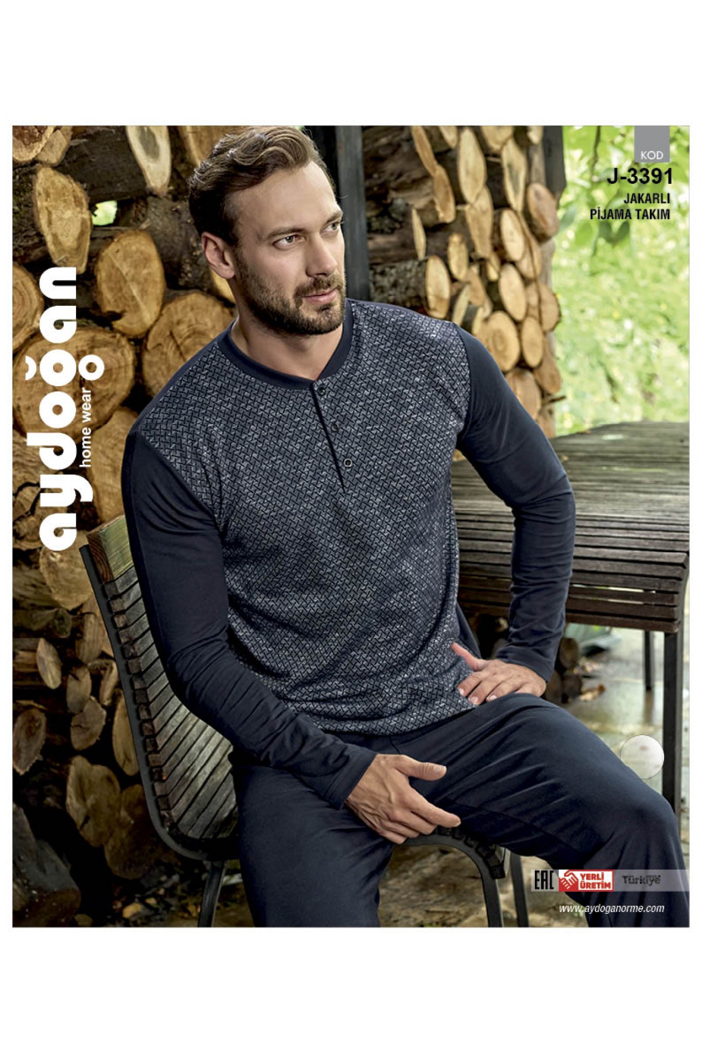 Aydoğan 3391 Erkek Jakarlı Pijama Takım