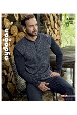 AYDOĞAN 3391  BAY JAKARLI PİJAMA TAKIM