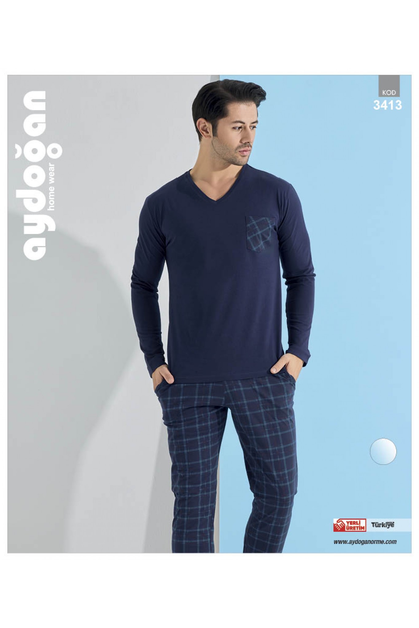 Aydoğan 3413 Erkek Penye Pijama Takım