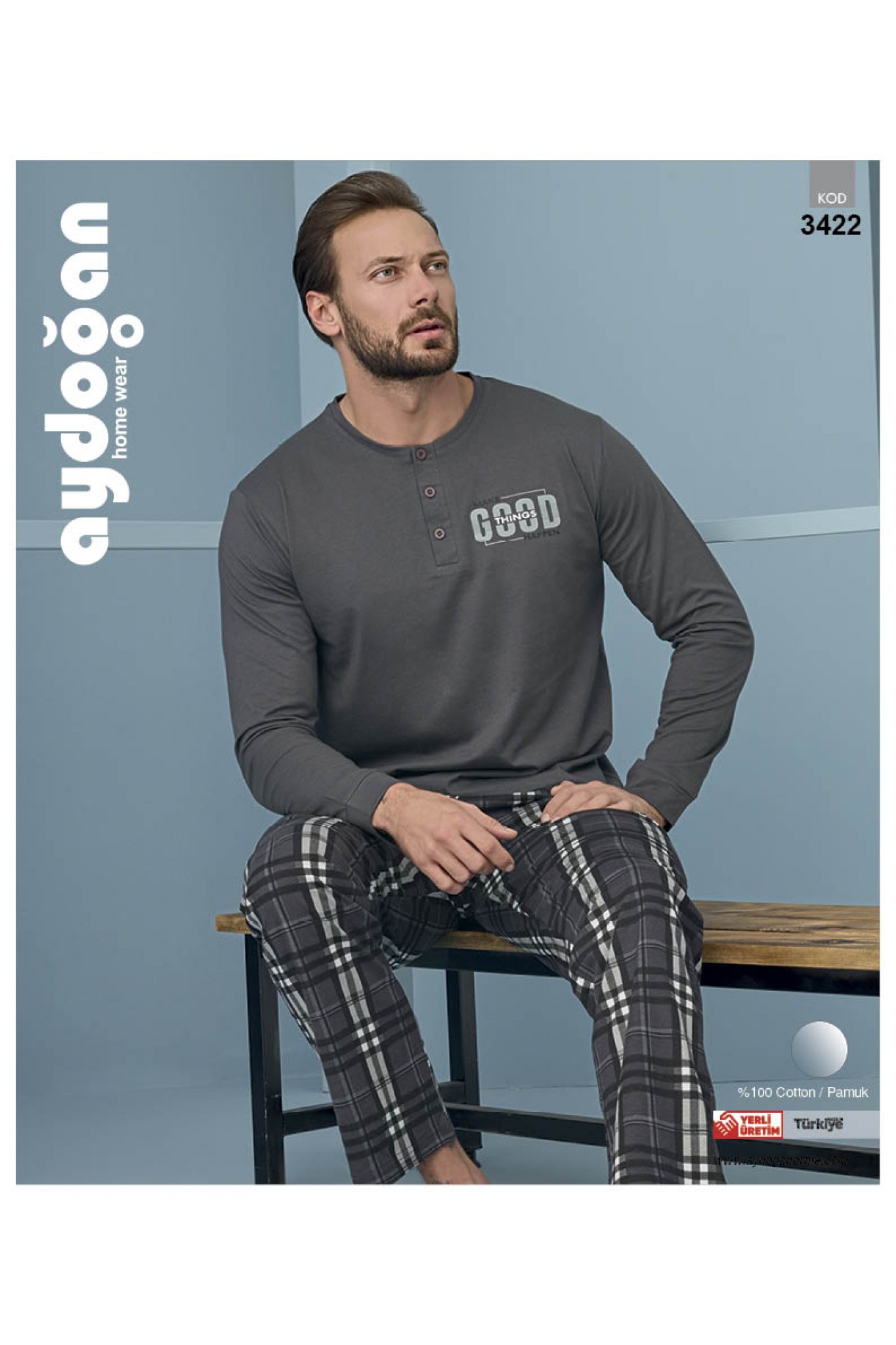 Aydoğan 3422 Erkek Penye Pijama Takım