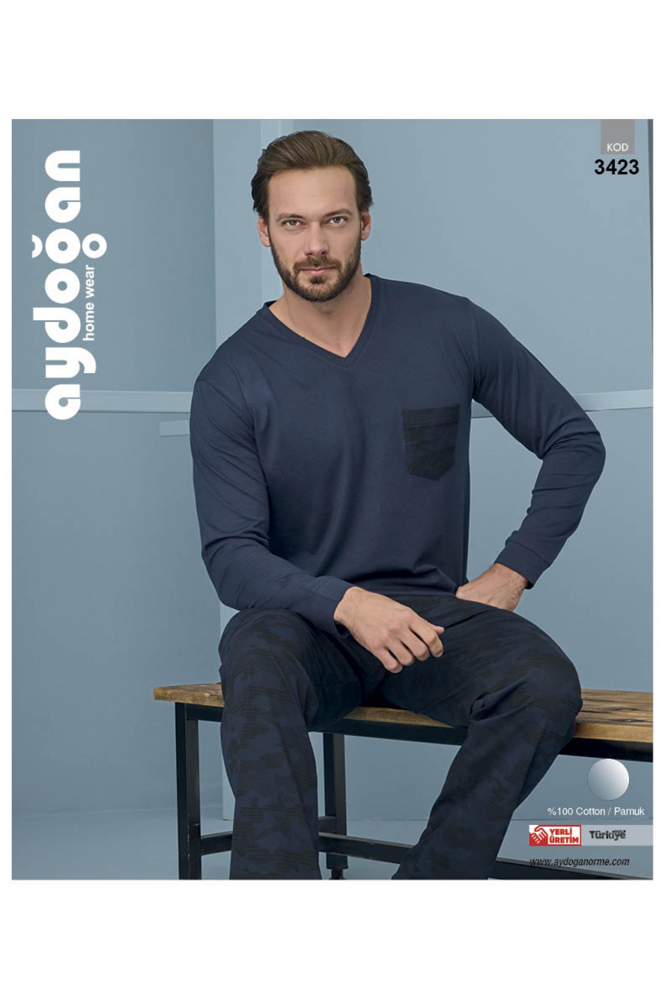 Aydoğan 3423 Erkek Penye Pijama Takım