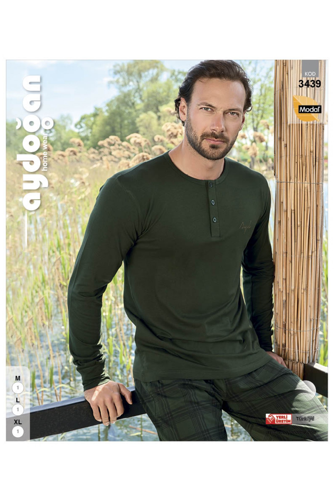 Aydoğan 3439 Erkek Modal Uzun Pijama Takımı