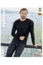 AYDOĞAN 3448  ERKEK MODAL UZUN KOL PİJAMA TAKIM