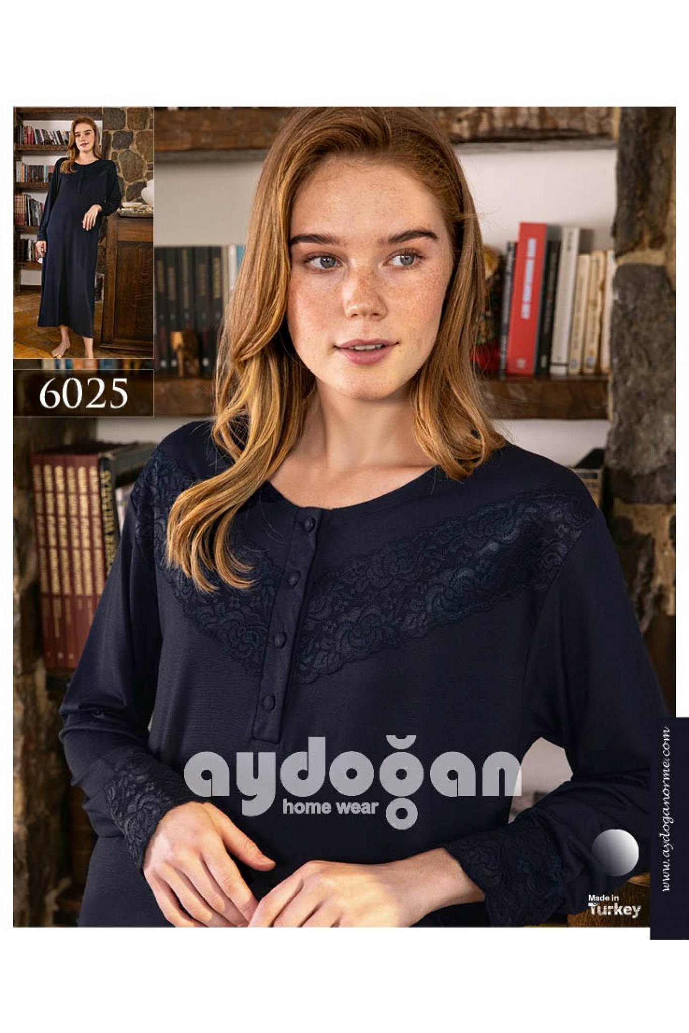 Aydoğan 6025 Kadın Uzunkol Ant.Gecelik