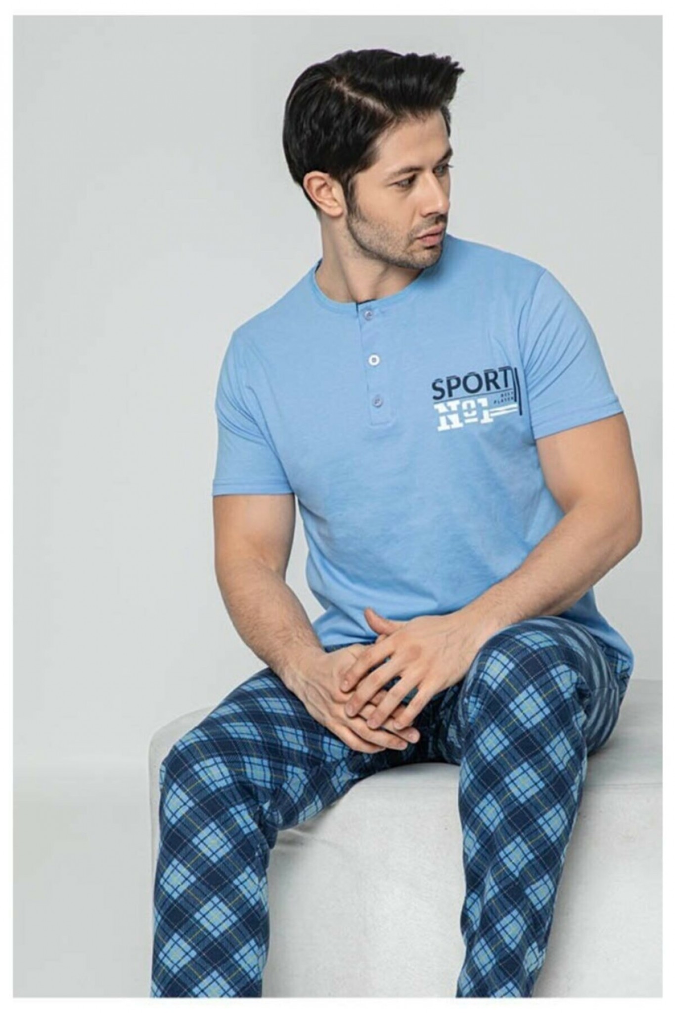 Aydoğan 7861 Erkek Süprem Kısa Kol Pijama Takım