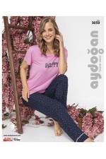 AYDOĞAN 9059 BAYAN MODAL POPLİN KISA KOL PİJAMA TAKIM