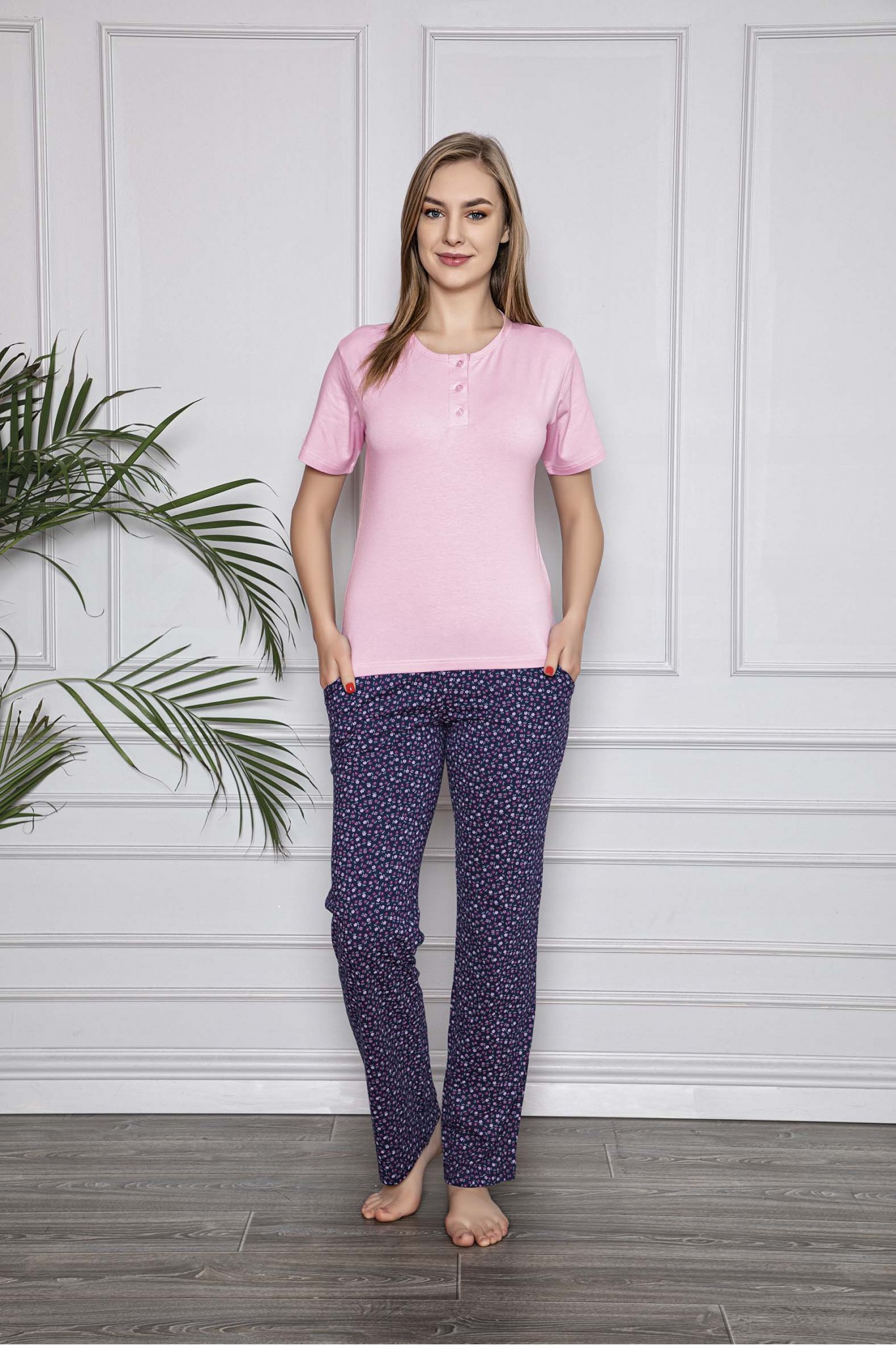 Aydoğan 9354 Kadın Modal Kısa Kol Pijama Takım