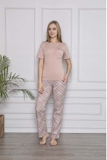 AYDOĞAN 9360 BAYAN MODAL KISA KOL PİJAMA TAKIM