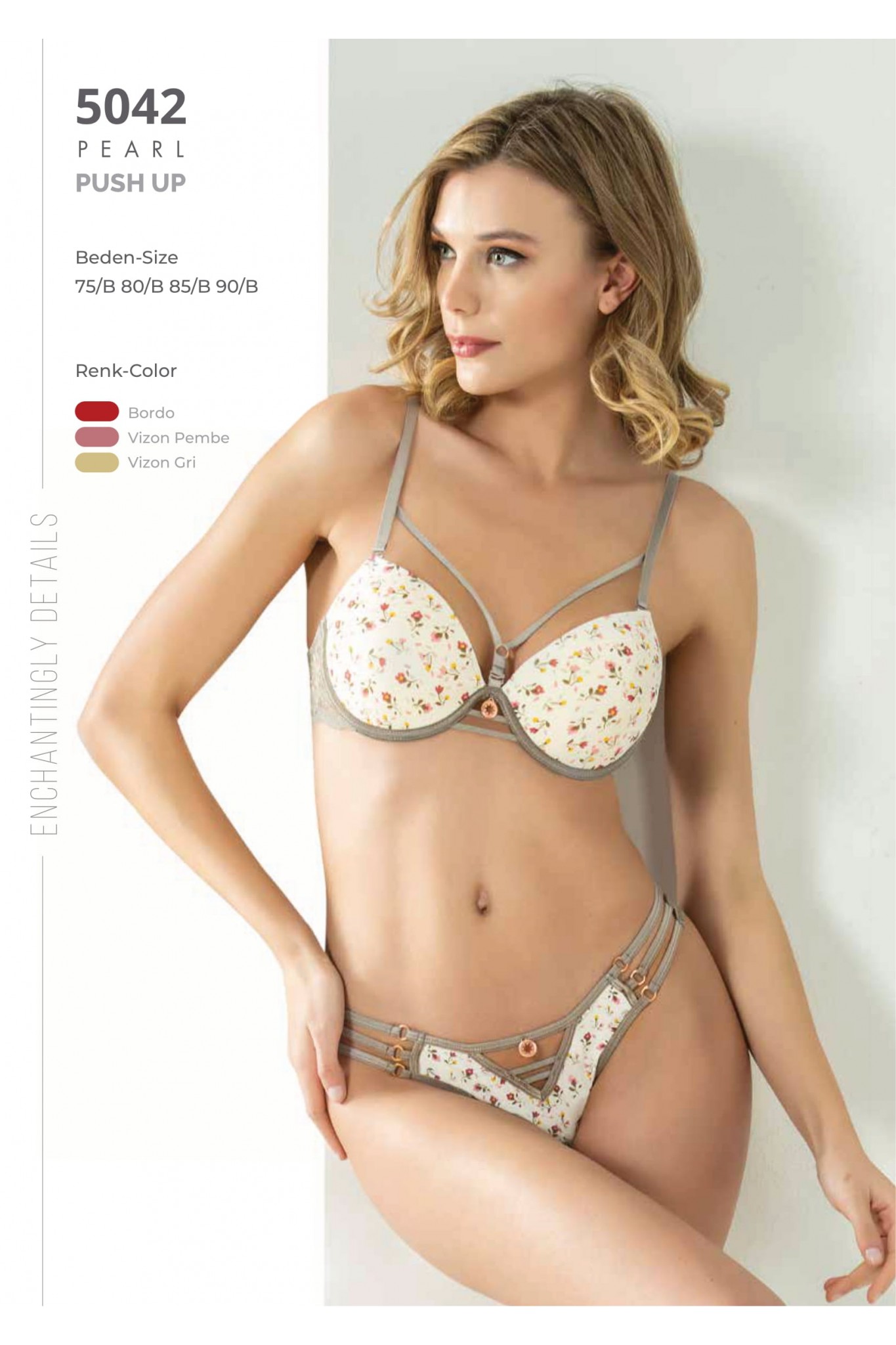 Le Jardin Çiçek Desenli Sütyen Takım 5042