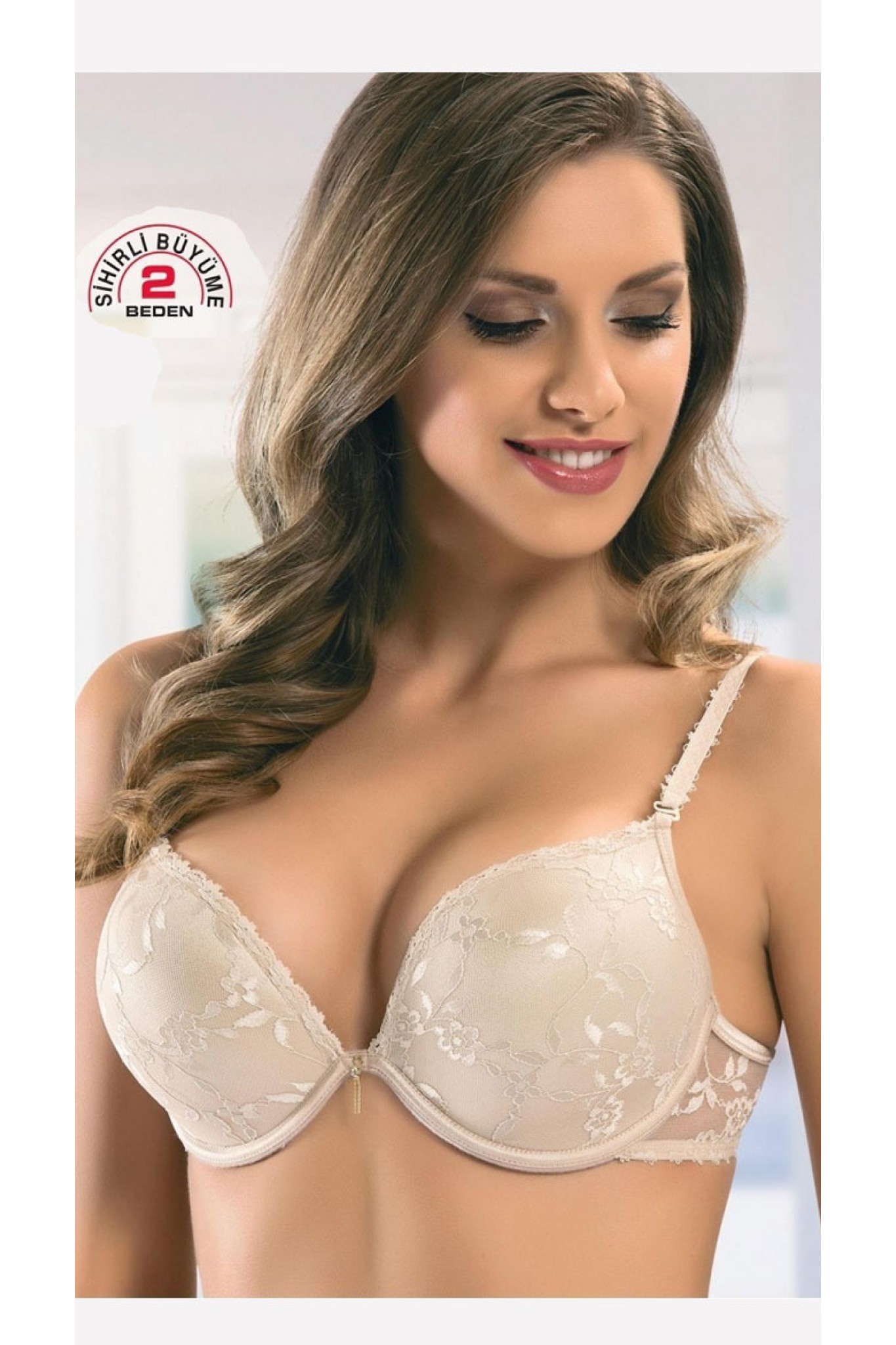 Le Jardin 7005 Loanna 2 Beden Büyük Gösteren Dantel Sütyen