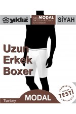 YILDIZ 161 SİYAH UZUN ERKEK BOXER