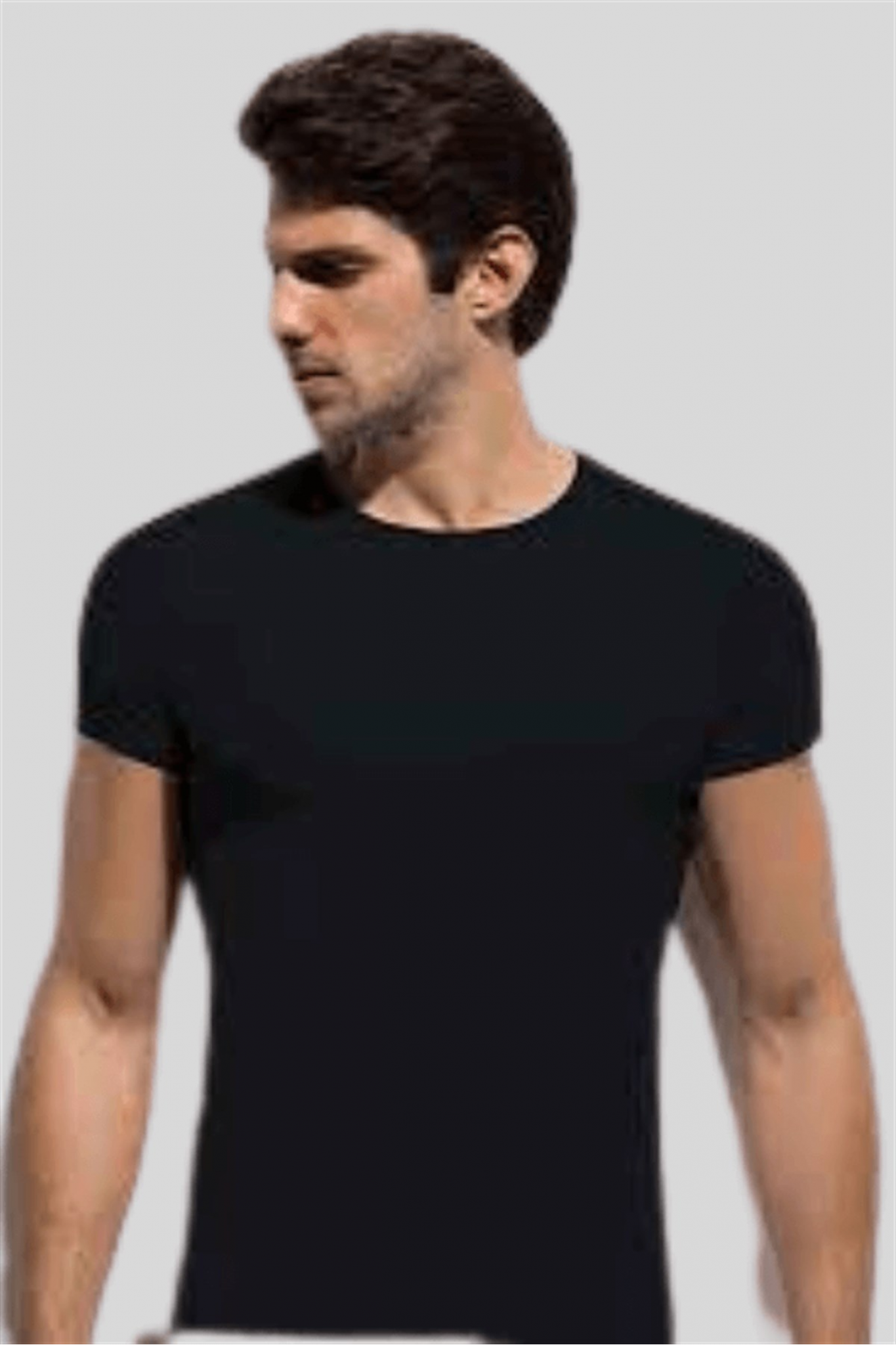 Yıldız 336 Erkek Modal Licra Tshirt Siyah