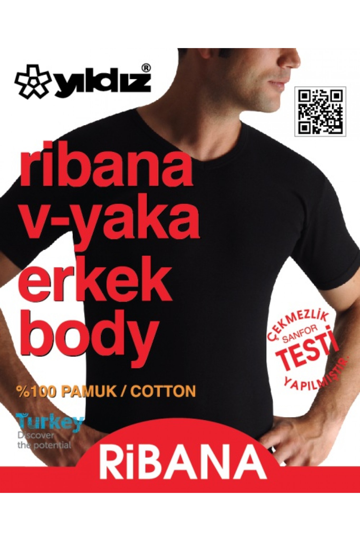 Yıldız 61 Siyah V Yaka Atlet