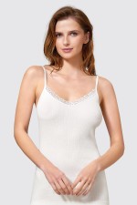 BERRAK 7029 BAYAN İP ASKILI ATLET EKRU