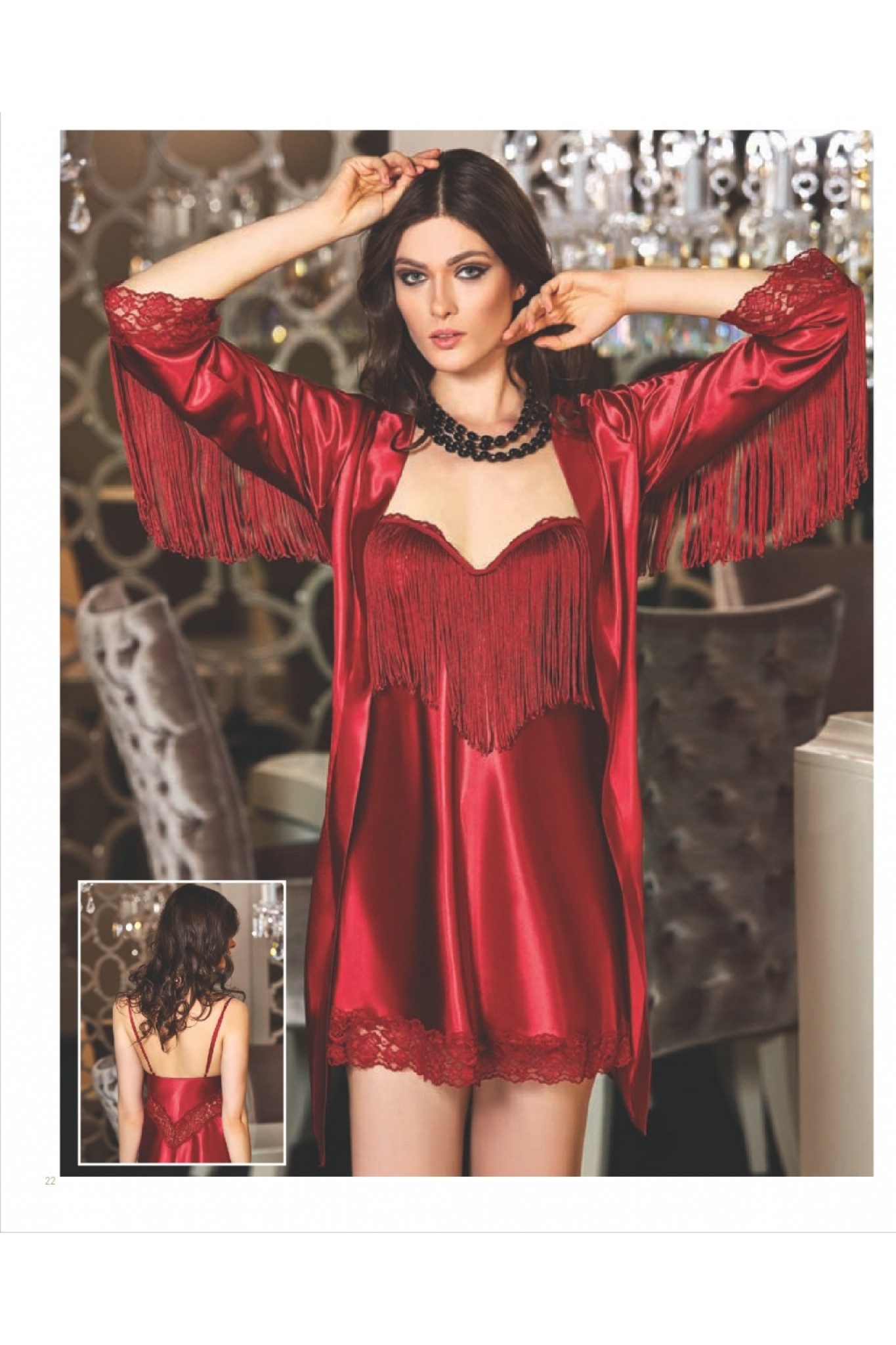 Jeremi 2611 Saten Gecelik