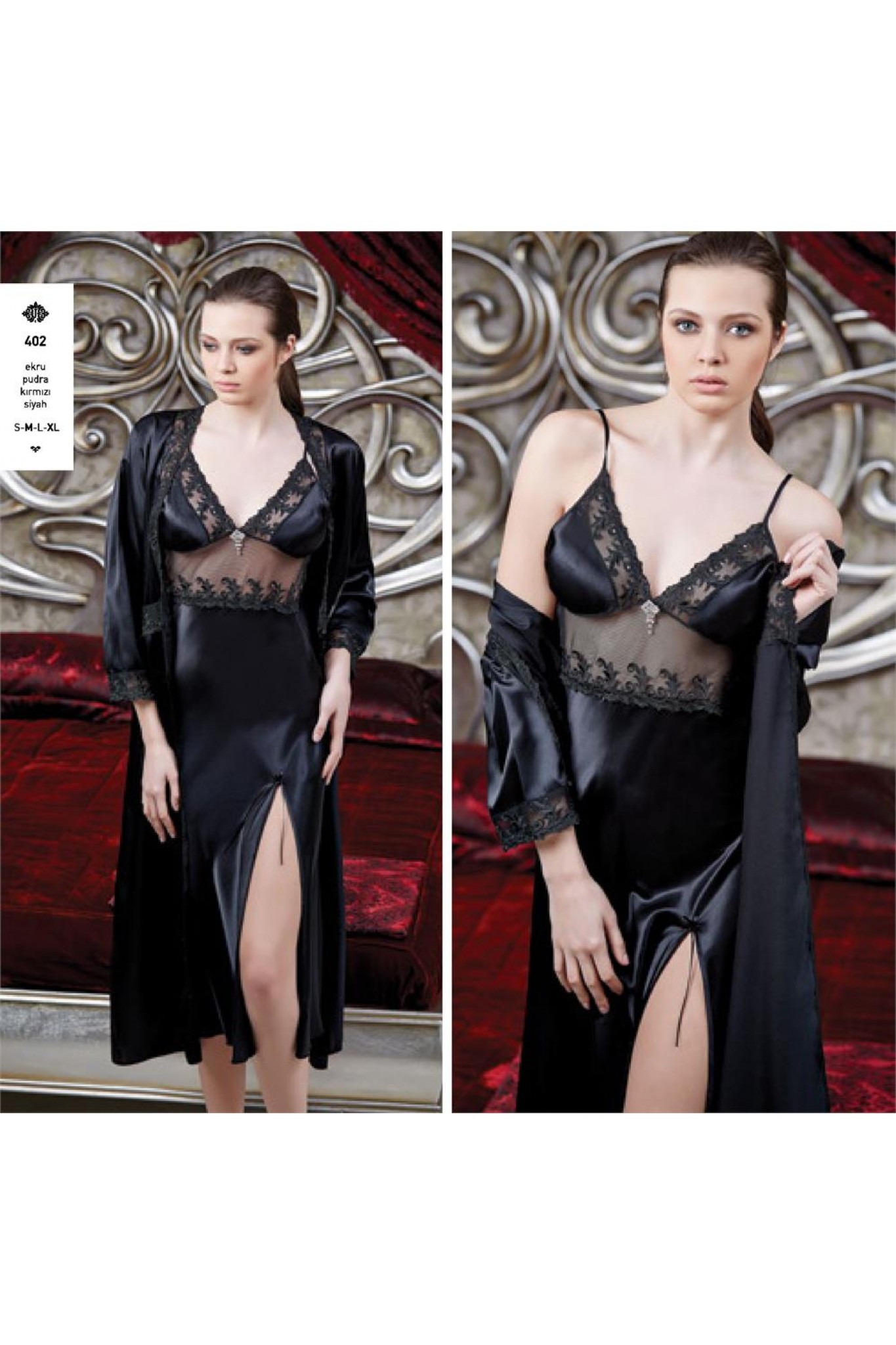 Jeremi 402 Saten Gecelik