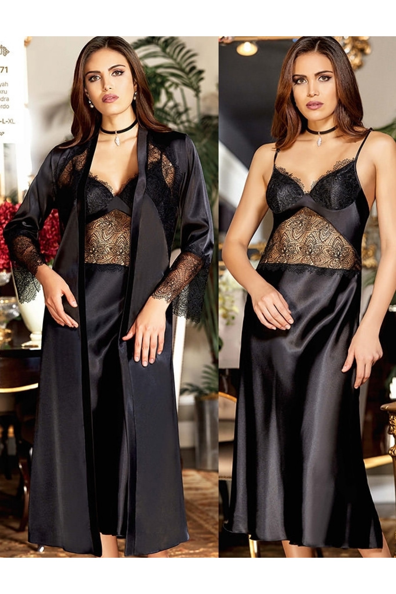 Jeremı 471 Ipek Saten Gecelik