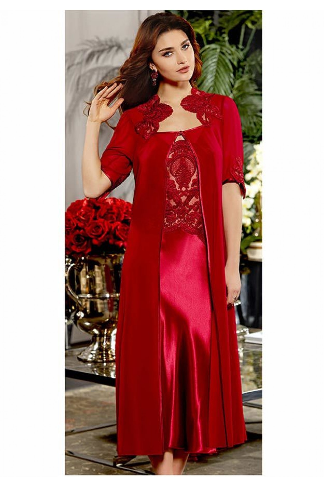 Jeremı 472 Ipek Saten Gecelik