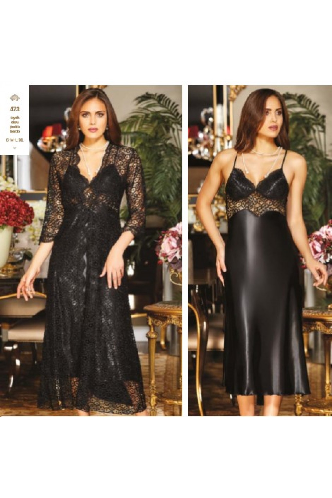 Jeremi 473 Ipek Saten Gecelik