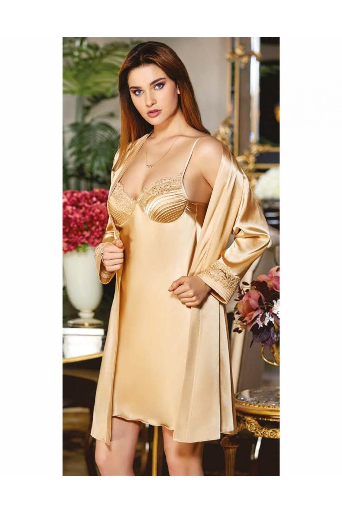 Jeremı 487 Ipek Saten Gecelik