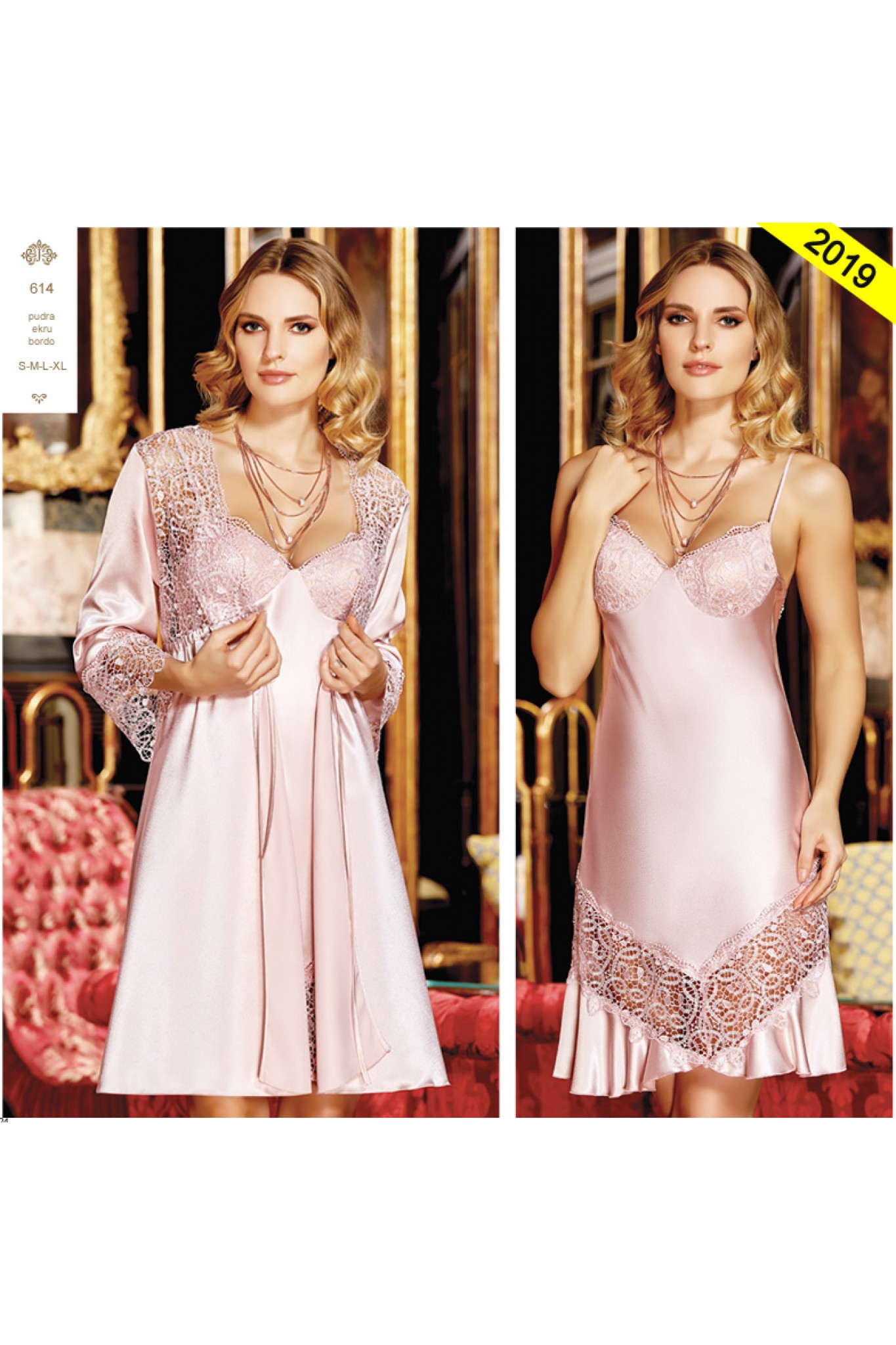 Jeremi 614 İpek Saten Gecelik