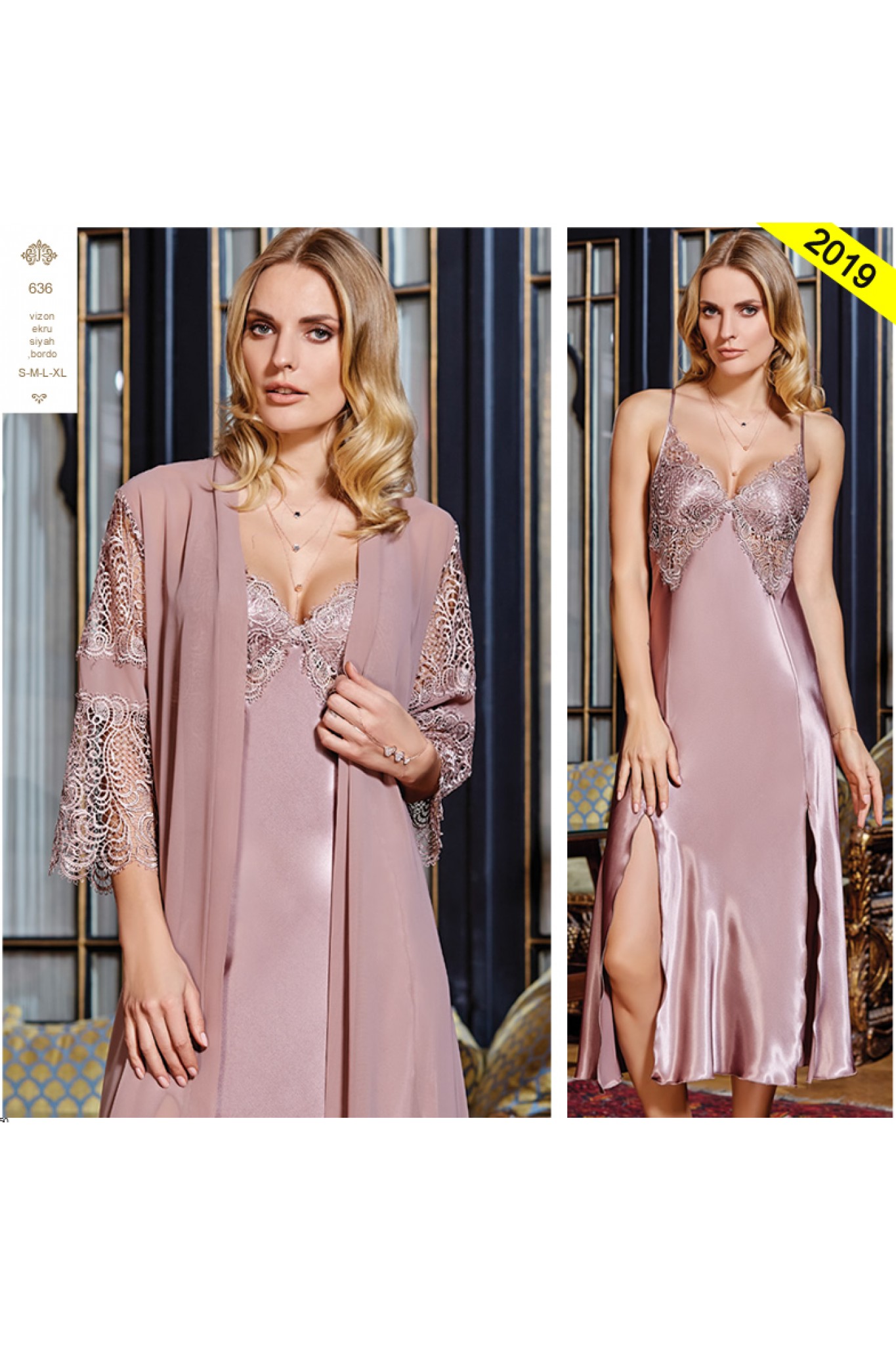 Jeremi 636 İpek Saten Gecelik