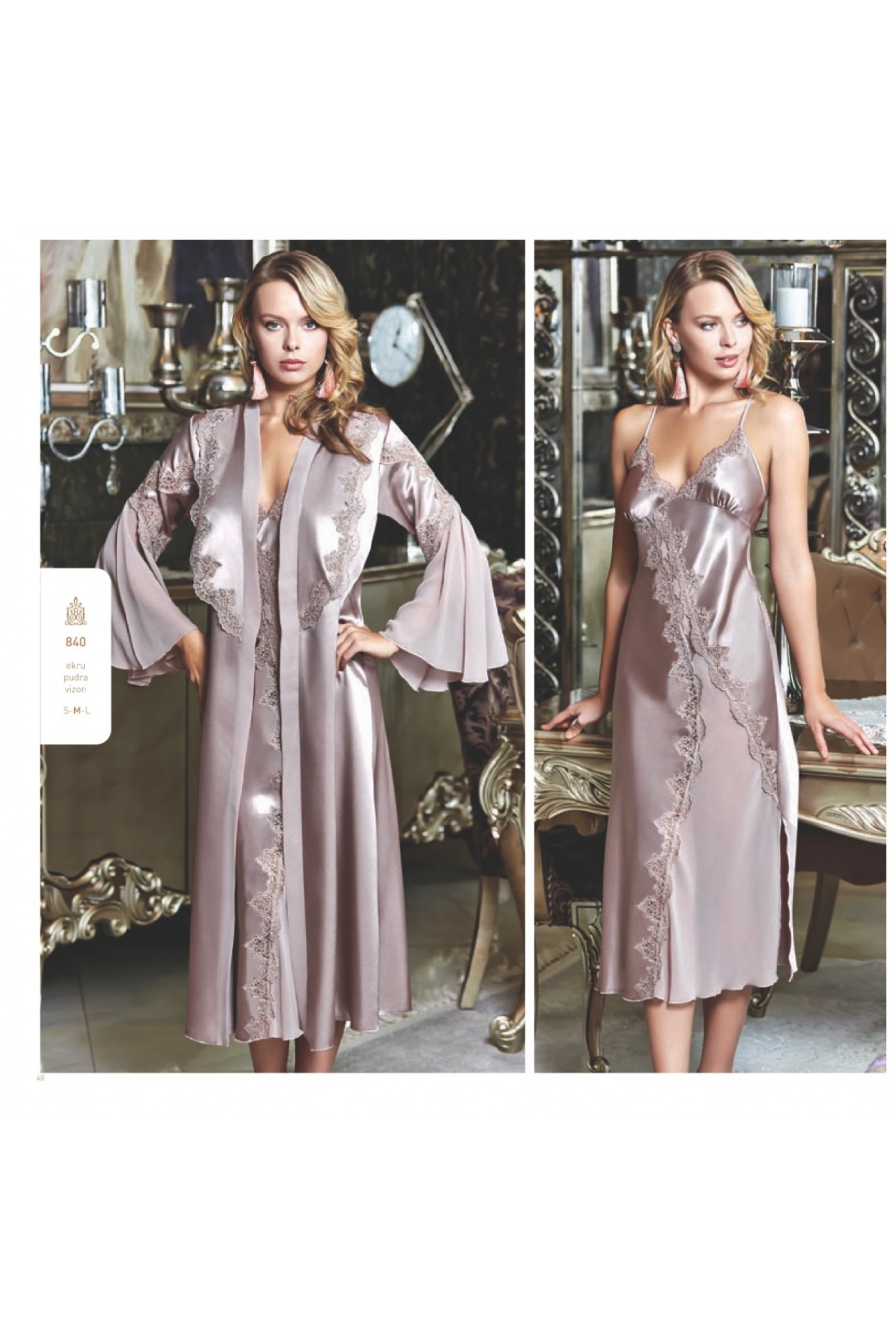 Batısta 840 İpek Saten Gecelik