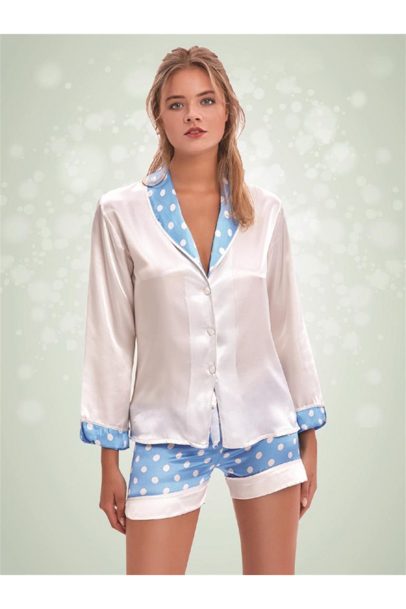 Nbb 3357 Saten Şortlu Pijama Takım