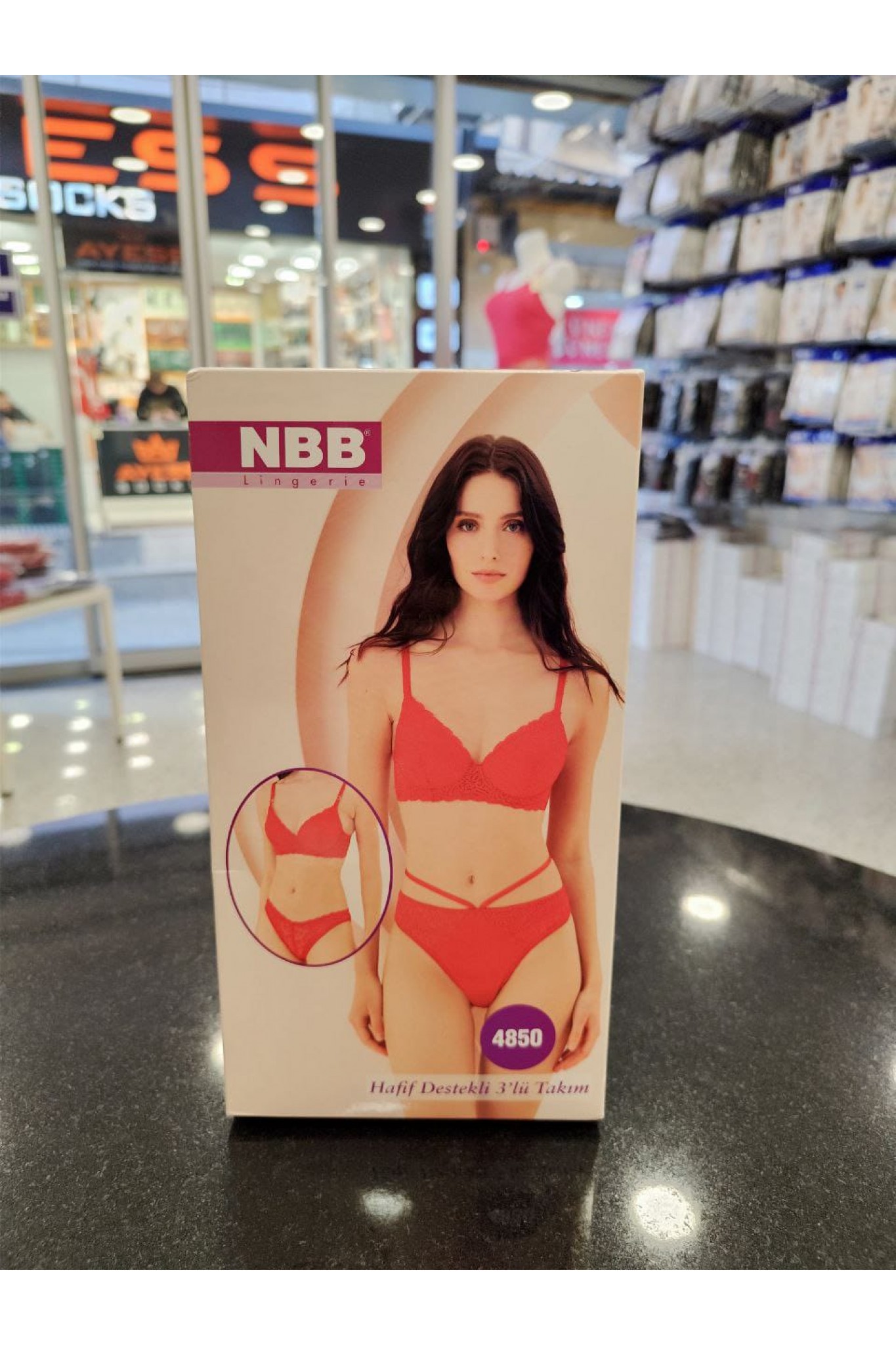 Nbb 4850 Hafif Destekli 3'lü Takım Kırmızı Beden