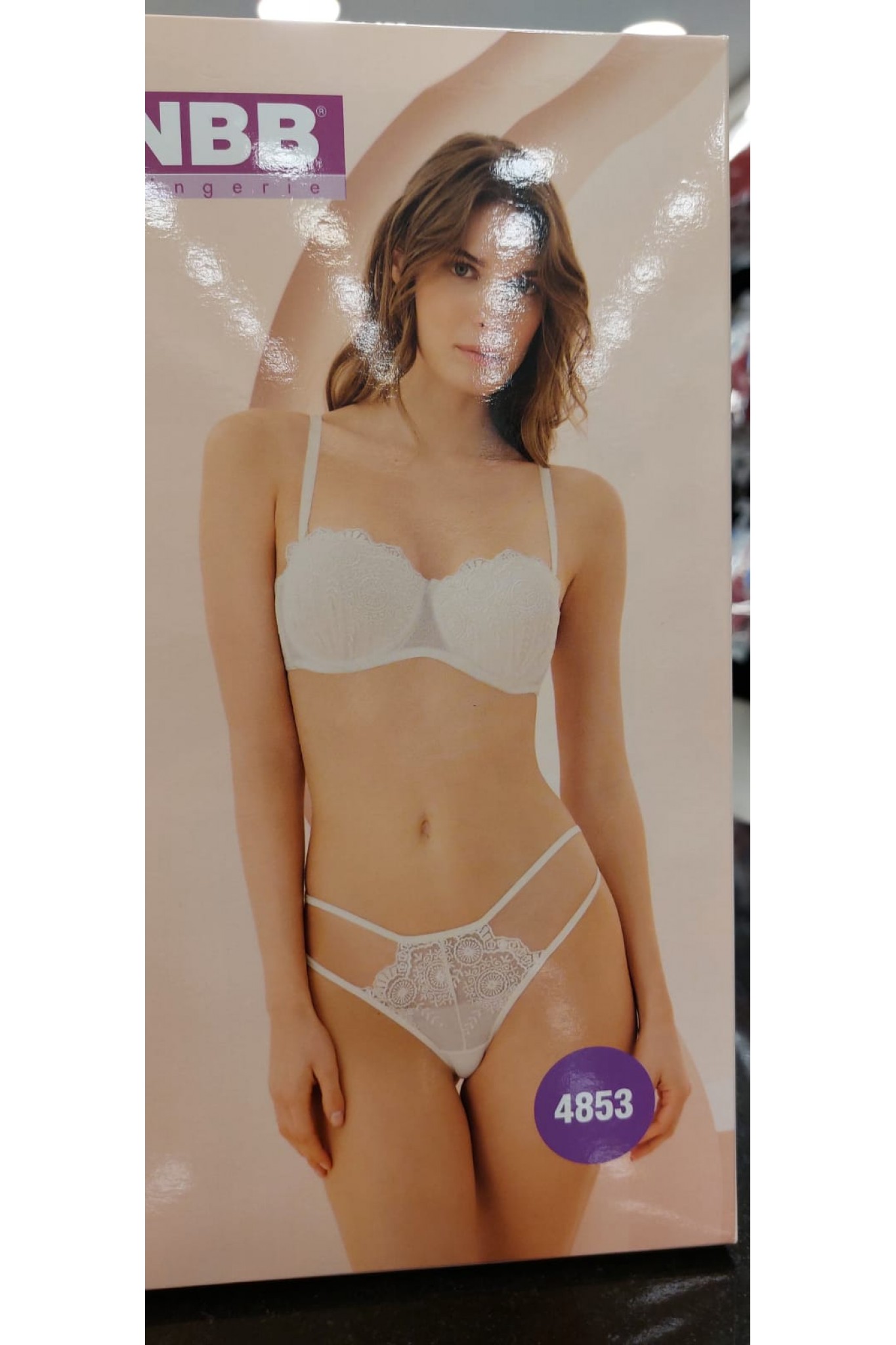 Nbb 4853 Destekli Straplez Takım Ekru Beden