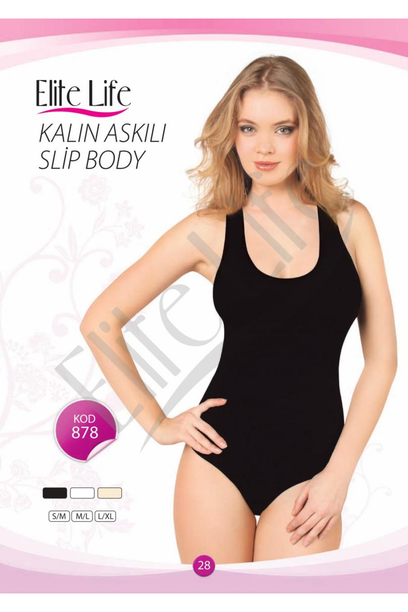 Elite Life 878 Slip Body Kalın Askılı 5'li