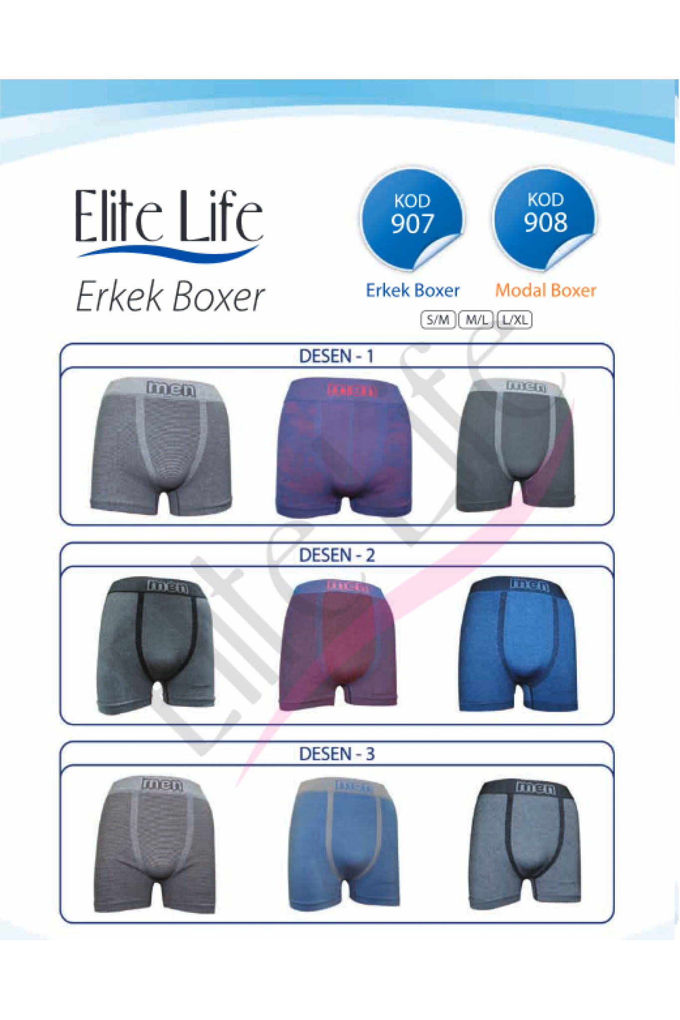 Elite Life 0907 Erkek Boxer 10'lu