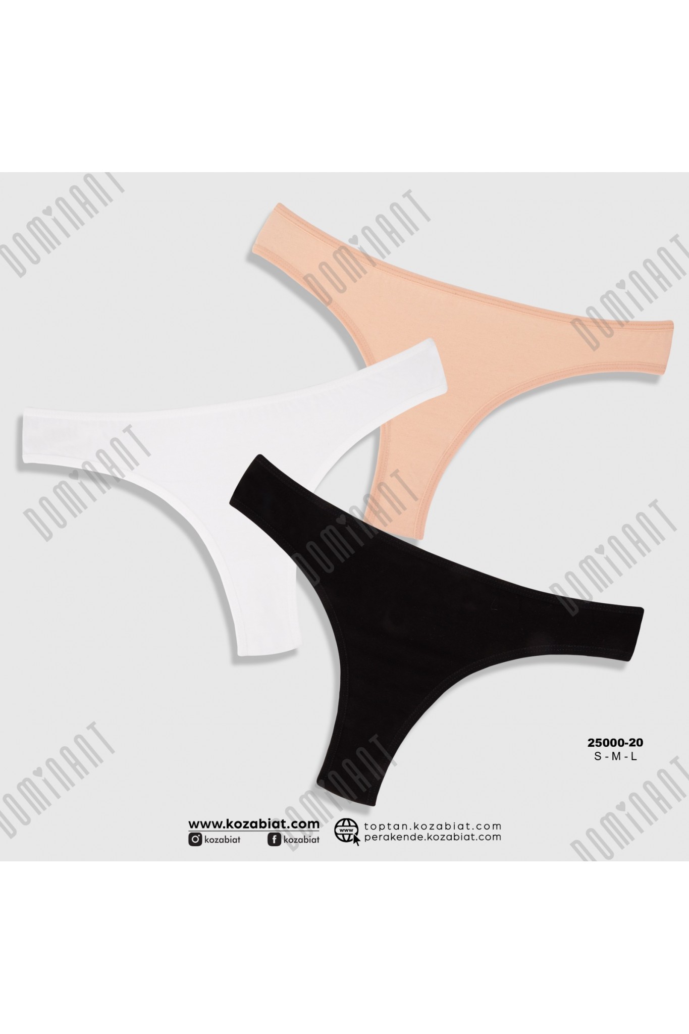 Kozabiat Domınat 25000 Kadın Bıkını 3'lü Brezilyan