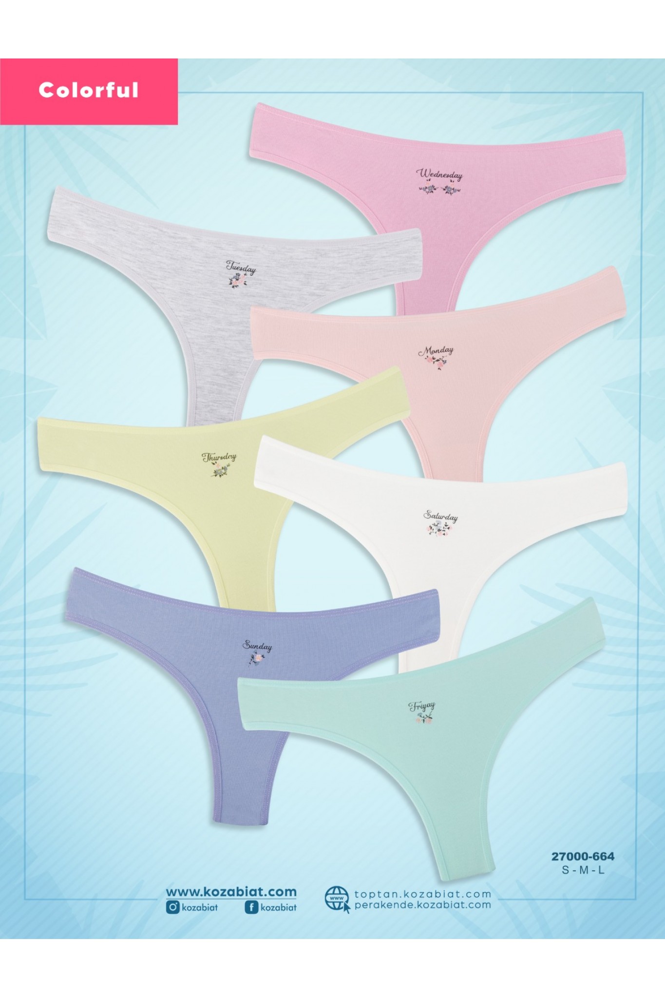 Kozabiat Domınat 27000 Kadın Baskılı-Düz Tanga