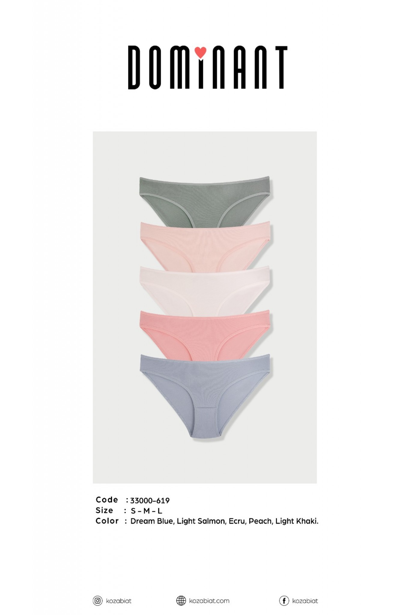 Kozabiat Domınat 33000 Kadın 5'li Külot