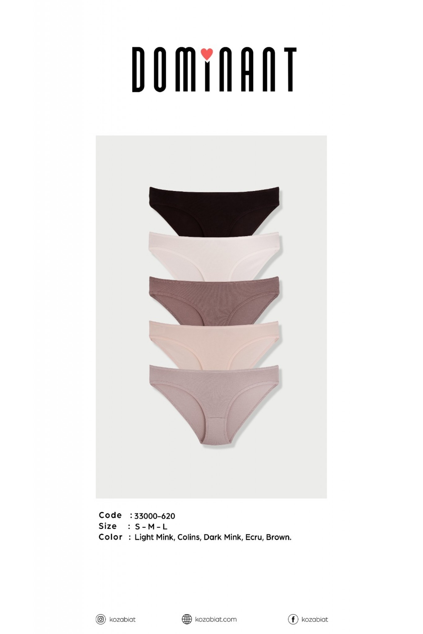 KOZABİAT DOMINAT 33000 BAYAN 5Lİ KÜLOT