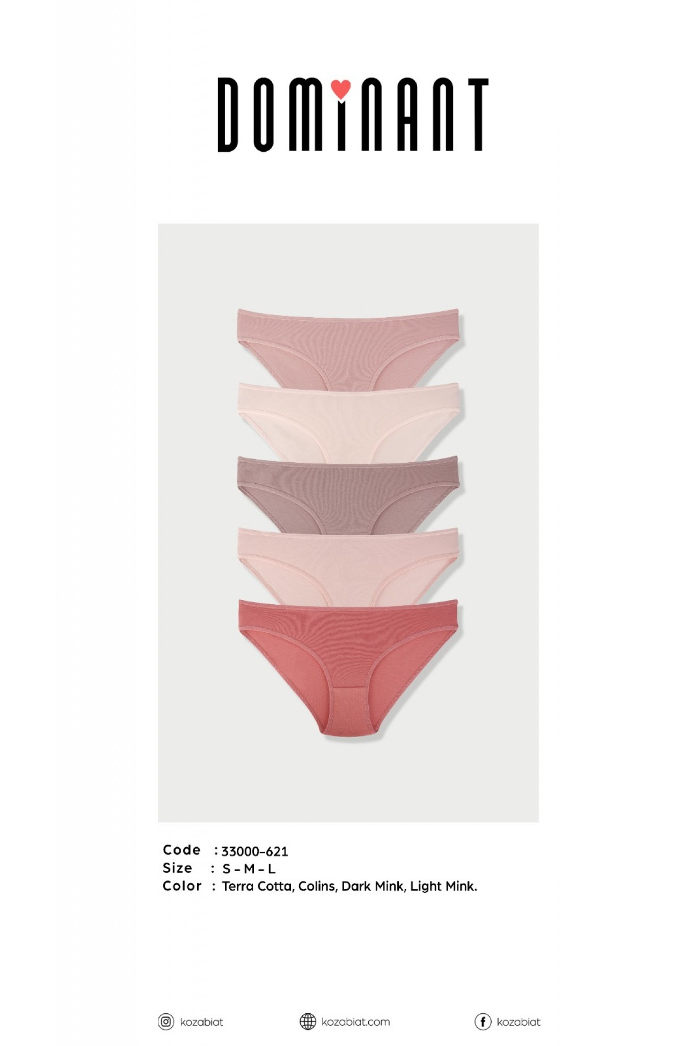 Kozabiat Domınat 33000 Kadın 5'li Külot
