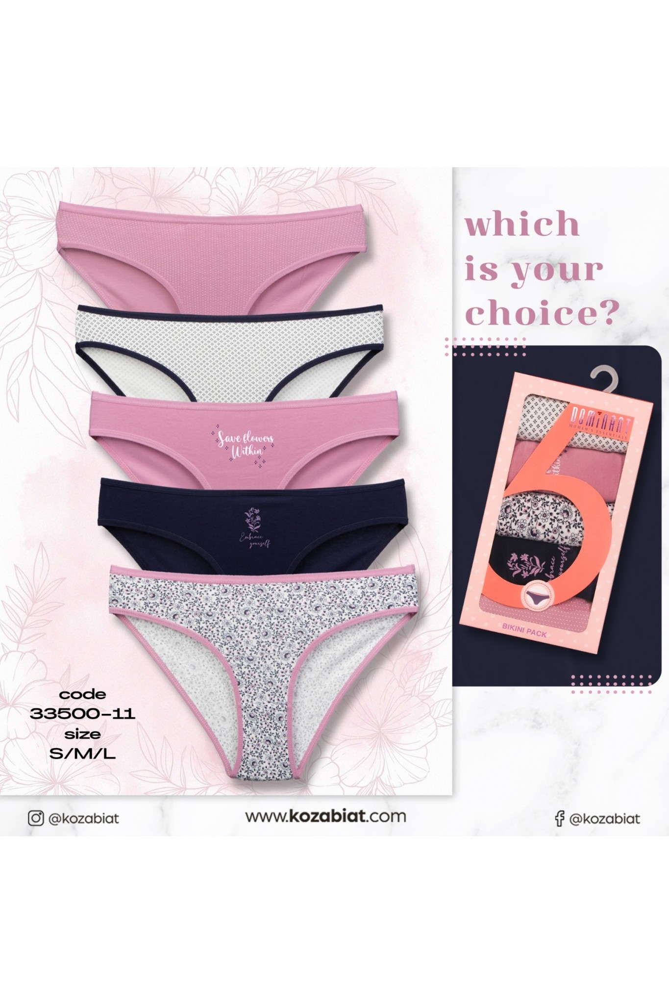 Kozabiat Domınat 33500 Kadın 5'li Külot