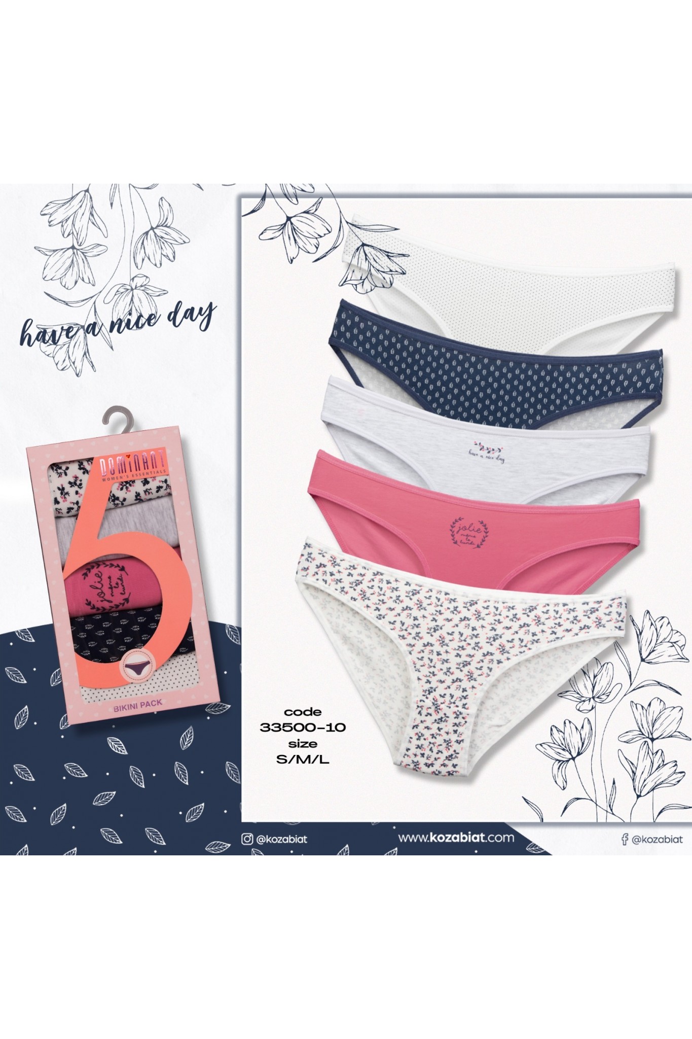 KOZABİAT DOMINAT 33500 BAYAN 5Lİ KÜLOT